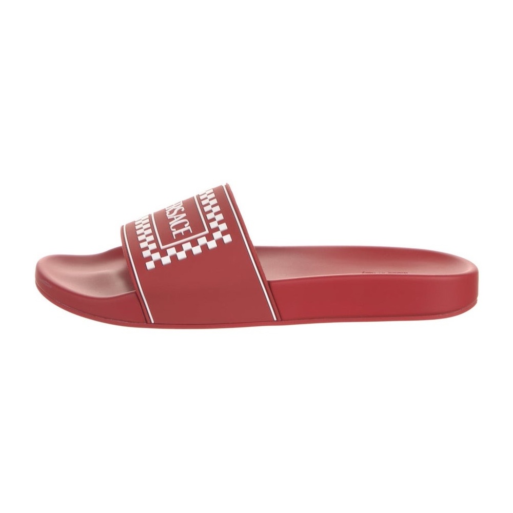 Red Versace Print Slides - image 2
